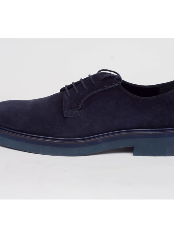 Lace Loafers - Navy Blue Suede