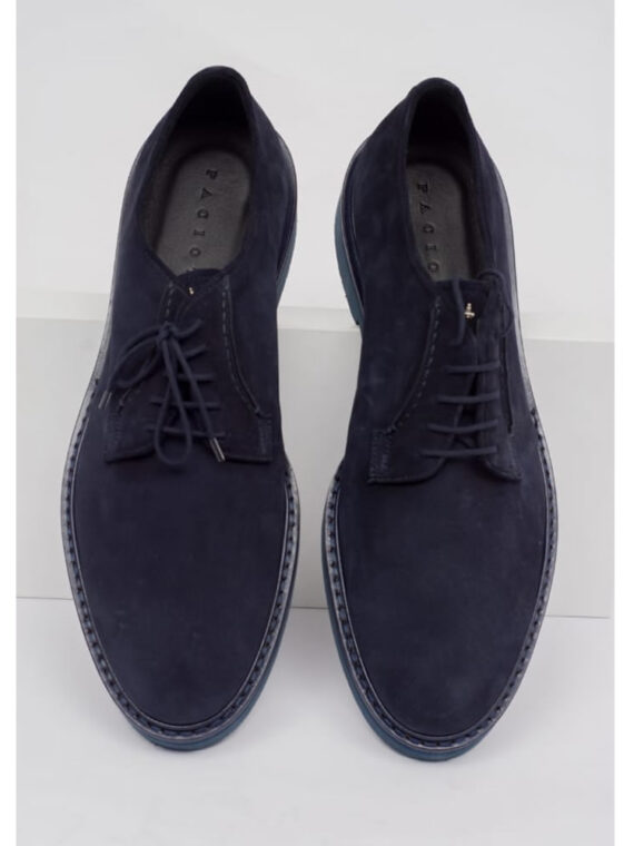 Lace Loafers - Navy Blue Suede