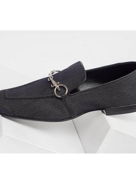 Chain Jean Material Loafers