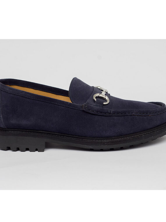 Suede Chain Loafers